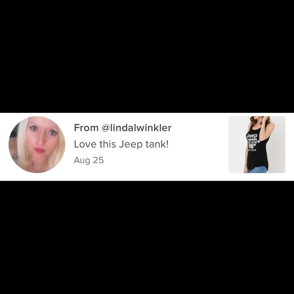 NEW Jeep Hair Don't Care Graphic Tank Top, Black M/XL/2XL/3XL - Picture 7 of 7